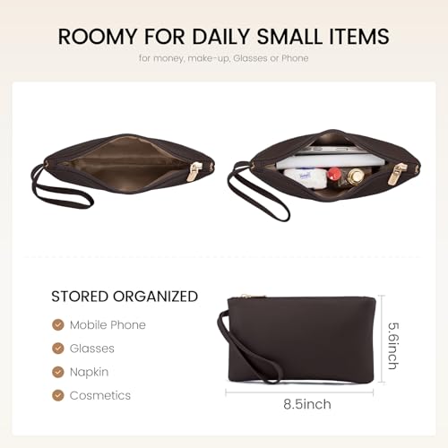 Image of LOVEVOOK Laptop Tote for Women - 15.6 Inch Faux Leather Laptop Bag with Clutch, Large Capacity Office Purse Computer
