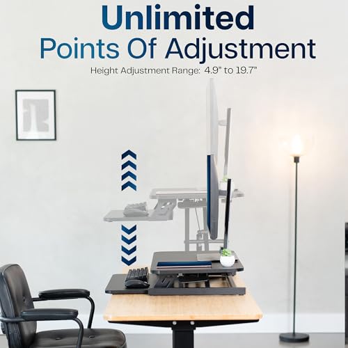Image of VIVO Black 28 in Standing Desk Converter, DESK-V028S