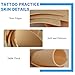 Emalla 3MM Fake Skin Tattoo - 8Pcs Premium Silicone Practice Skin for Tattoo Training 7.48