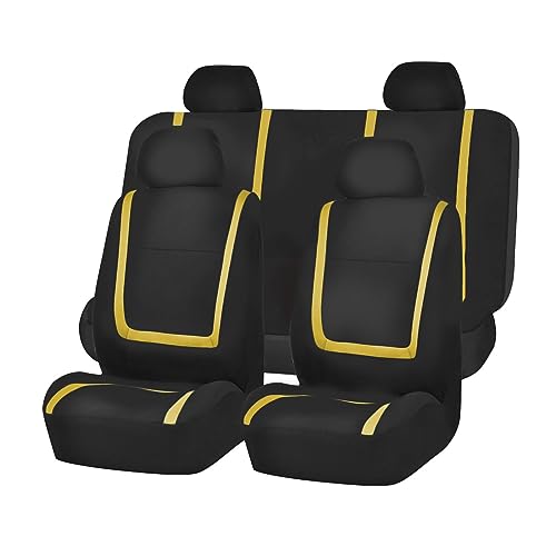 Housses de siège voiture universelles jaunes pour Lexus S350 LS430 RX450H 5 places