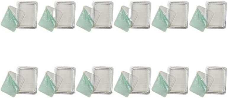 12PCS Alloy Square Porthole w PVC Lens Model Miniature Boat Windows Length 20/17/14.5/11.5mm for Simulated Ship Decorative Parts