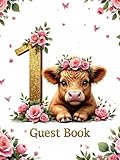 Photo Gallery hardcover cute highland cow 1st birthday party guest book: highland cow farm themed baby milestone book: a first birthday welcome to the party sign in keepsake Photo Gallery hardcover cute highland cow 1st birthday party guest book: highland cow farm themed baby milestone book: a first birthday welcome to the party sign in keepsake