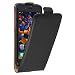 Produktbild mumbi Echt Leder Flip Case kompatibel mit iPhone SE 2022 / SE 2020 / 7 / 8 Hülle Leder Tasche Case Wallet, schwarz
