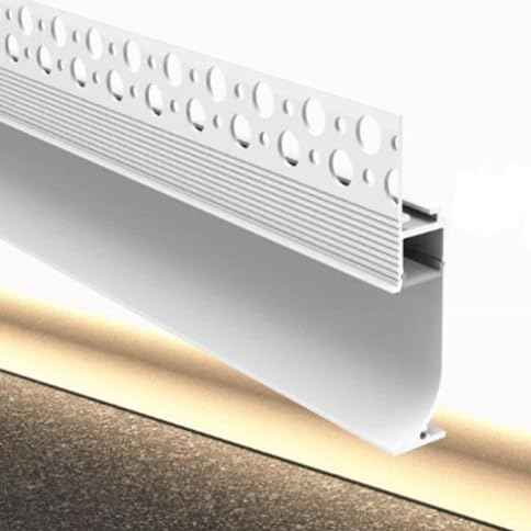 Besseto White Baseboard LED Aluminum Channel, Toe Kick LED Strip Light