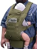 Ergonomic Lumbar Support Baby Carrier for Infants to Toddlers (8-33 lbs), Cozy and Lightweight Military Baby Carrier for Big and Tall Parents-Jungle Green