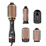 Nycoba Hair Dryer Brush Set, Multifunctional Hot Air Brush for Salon Blowouts, Negative Ion Technology & Quick Drying, Shiny and Less Frizz, Copper