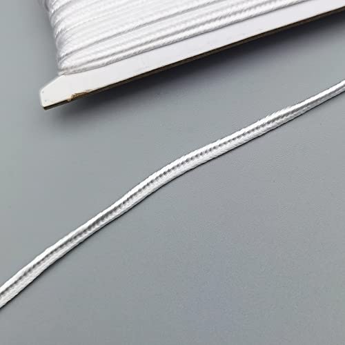 Inspirelle 3X1Mm White Soutache Braid Cord Trim For Jewelry Making, 30Yds Spool #TOP2