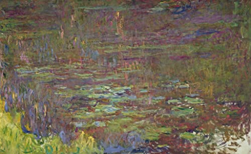 Toile Nymphéas au coucher du soleil Monet pour masquer un mur vide avec élégance