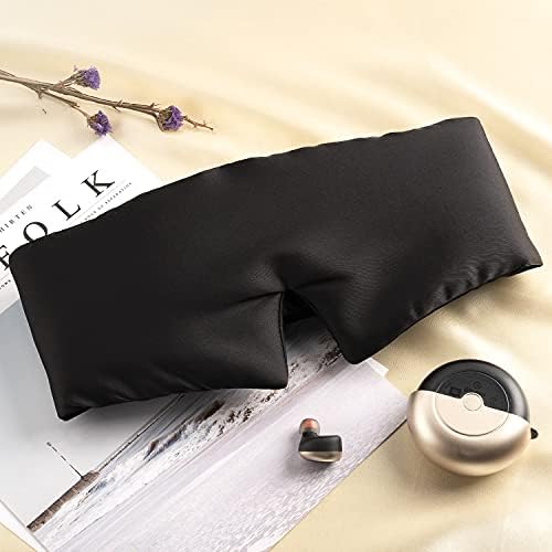 onaEz Sleep Mask, Mulberry Satin Eye Mask, Super Soft Smooth 0 Pressure Blindfold for Women Men, 100% Blocking Out Light Eye Sleeping Mask for Sleep Travel & Nap