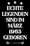  Echte Legenden Sind Im März 1963 Geboren: Lustiges Notizbuch A5 I Dotted I 100 Seiten I Tolles Geschenk zum Geburtstag für Kollegen, Familie & Freunde