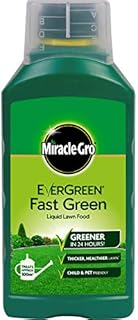 Miracle-Gro 119685 Evergreen Fast Green Liquid Concentrate Lawn Food - 100 sq m Coverage, Fast-Acting, Green
