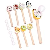 Generisch Schwimmendes Blasrohr, Schwimmende Blasrohr Bälle, Pustespiel Floating Blow Pipe Mit Holzgriff, Retro Kinderspielzeug Für Kids Party