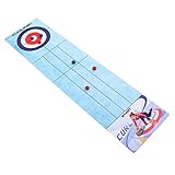 Tabletop Curling Game,Portable Indoor Desktop Roll Up Interactive Educational Competitive Portable Curling Board Family Game