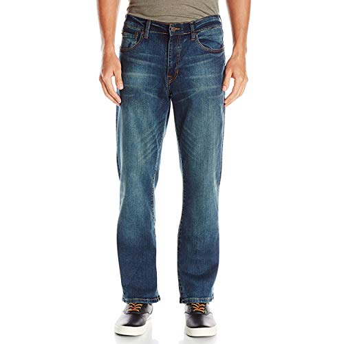 IZOD Men's Comfort Stretch Denim Jeans (Relaxed Fit), Lexington, 38x30