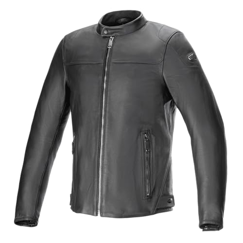 Alpinestars Blacktrack Blouson en cuir de moto, noir, S