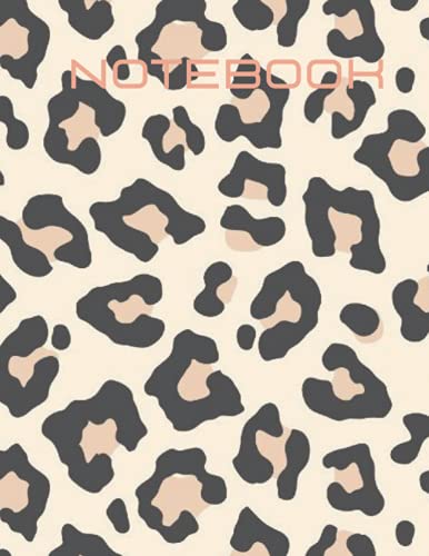 NOTEBOOK: Leopard Print Composition Notebook, Cheetah Journal, College Ruled 120 Pages Lined Paper - Large 8.5 x 11