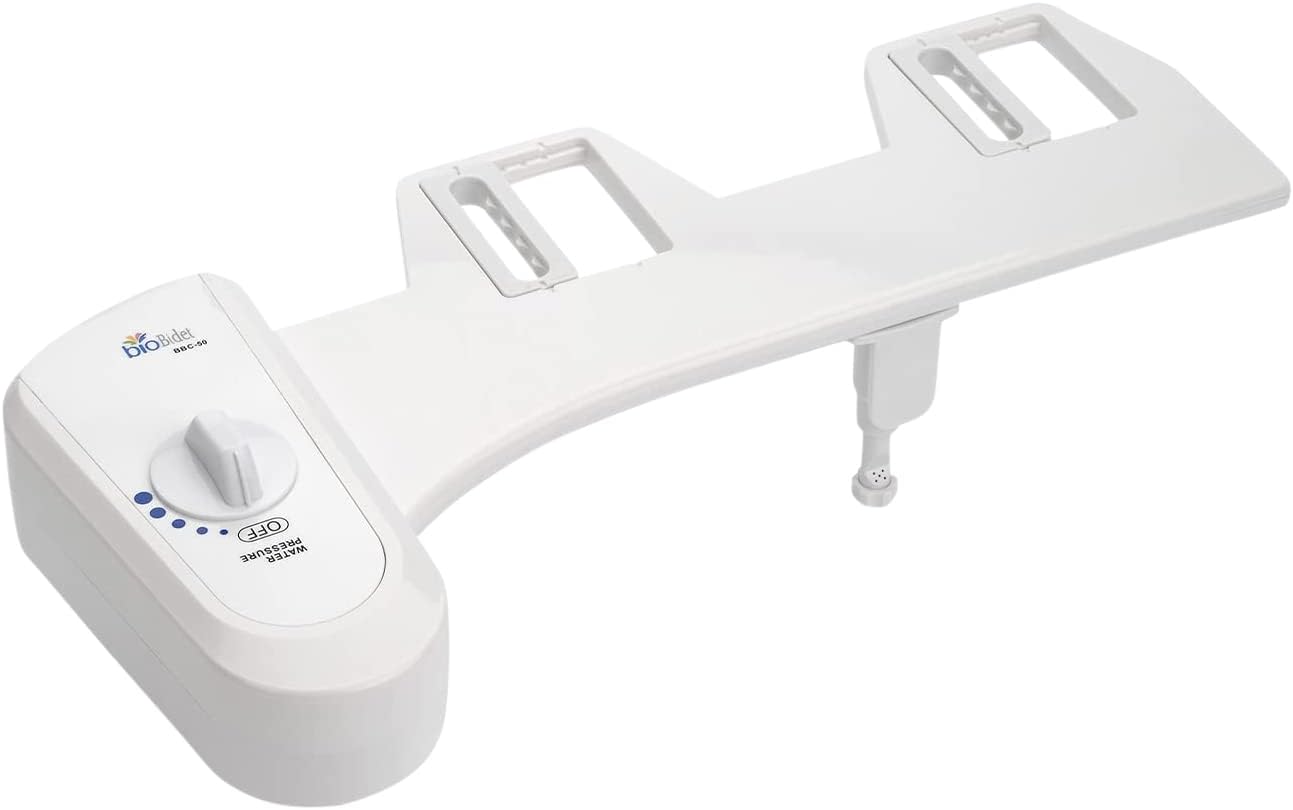 Bio Bidet by Bemis BB-70 Simplet Freshwater Bidet Attachment for Toilet, White, Non Electric, Easy Install