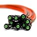 10 diodos LED cableados + soporte de plástico Pre Wired verde difusores 9 V 3 mm