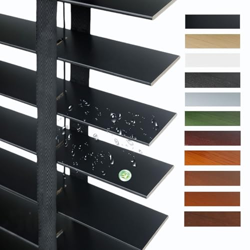 Blackout Wood Blinds for Indoor Windows, Faux Wooden Blinds 2"