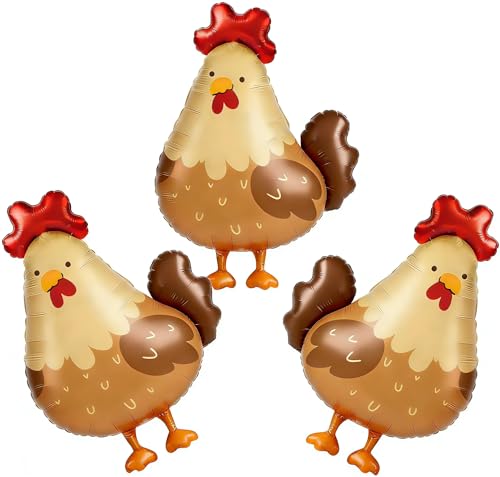 Farm Chicken Animal Foil Balloons Chick Rooster Barnyard Balloon for Party