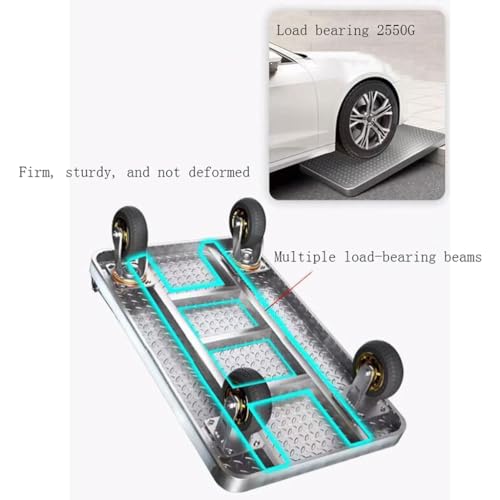 Carrello pieghevole con ruote e maniglia Heavy-Du Easy Transportat e sollevamento ideale per traslochi merci robusto carrello Utili per casa e magazzino