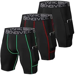 ZENGVEE 3 Piezas Mallas Hombre de Secado Rápido para Pantalon Corto Hombre Deporte para Gym, Yoga, Running(3Black-2XL)