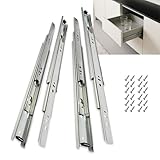 Mepiq 2 Paar(4 Stück) Schubladenschienen Vollauszug Schubladenführung...