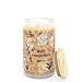 Daily Affirmation Iced Coffee Cup [Frosted], 16 oz Glass Cups with Bamboo Lids and Straws |Mason Jar Drinking & Glass Tumbler with Straw and Lid | Boba Cup, Beer Can for Mental Health