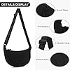 DKIIL NOIYB Women's Nylon Crescent Bag - Hobos Crossbody Shoulder Bag with Adjustable Strap - Solid Color Chest Fanny Pack #2