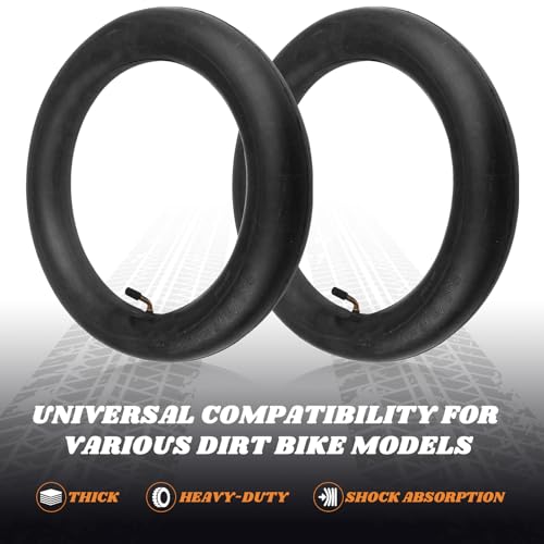 AR-PRO (2-Pack) 2.50/2.75-10 Dirt Bike Replacement Inner Tube Heavy Duty with TR-87 Bent Valve Stem, Compatible for Honda Crf50 /Xr50, Razor MX650 / MX500, Suzuki DRZ70 / JR50, Yamaha PW50