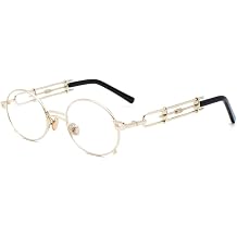 Oval Eyeglasses Men Retro Steampunk Metal Round Glasses Frame Women Fashionable