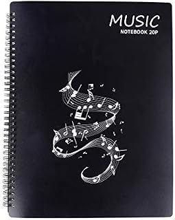 Music Sheet Folder Song File Clef Paper Storage Documents Holder Bag, Blank Plastic