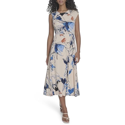 Calvin Klein Women's Stretch Print Dress