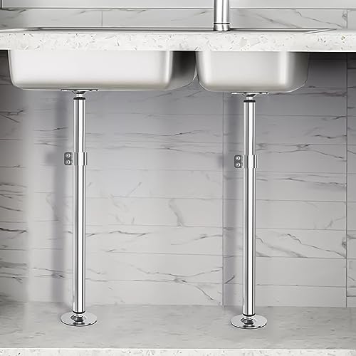 Eapele Undermount Sink Brackets, Undermount Sink Mounting Brackets, Stainless Steel and Adjustable Sink Legs Installation and Repair System Kit for Kitchen and Bathroom Sink