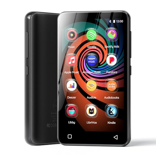 160G Spotify MP3-Player mit Bluetooth, Innioasis Mp4-Player mit Amazon Musik, Audible, Deezer, Hi-Fi 4 Zoll Touchscreen Musik Player mit Wi-Fi (Grau)
