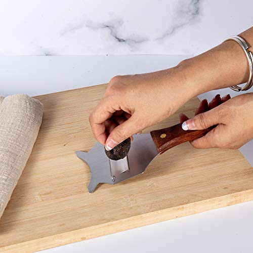 Imeea Truffle Slicer Shaver Stainless Steel Chocolate Cheese Shaver Grater Curler With Adjustable Smooth Blade And Wood Handle #TOP2