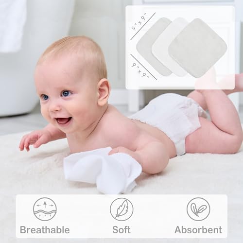 Viviland Baby Towels and Wash Cloths Set - Hooded Towels, Face Towels, Wipes & Burp Cloths for Girls & Boys - 6-Pack, 28 x 28 Inch (Grey Koala) — view 4