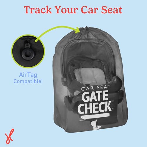J.L. Childress Gate Check Travel Bag for Car Seats - Car Seat Travel Bag for Airplane, Fits All Baby & Infant Carriers, Airport Accessories for Gate Check, Flying Essentials, AirTag Compatible - Black by J.L. Childress - Image 3