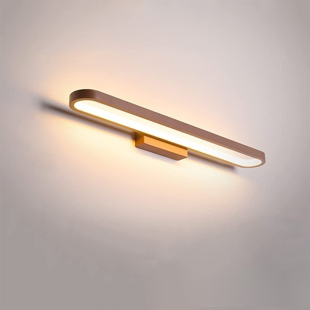 Espejo LED de baño de colocación sencilla con mango y luz blanca 5