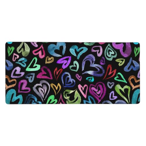 Tapis de souris grand format avec base antidérapante caoutchouc pour glisse précise