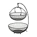 Gourmet Basics by Mikasa 5164241 Spindle Adjustable 2-Tier Basket with Banana Hook Black