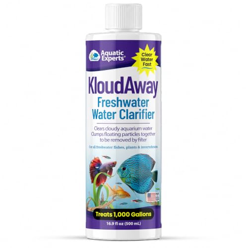KloudAway Freshwater Aquarium Water Clarifier - Clears Cloudy Water, Water Clarifier for Fish Tank, Made in USA, Aquatic Experts, (500 ml)