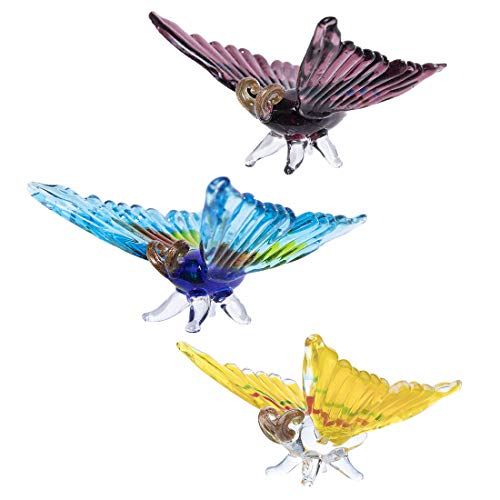 Crystalsuncatcher 3-teiliges handgefertigtes Miniatur-Glas, niedliche Mottenfigur, Heimkollektion, Geschenke Cover