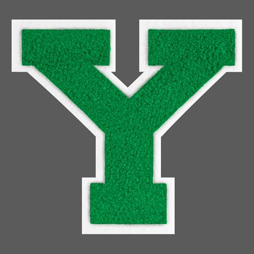 FANCIBAND 4.5 Inch Chenille Varsity Letter Patches Green Iron On Letters
