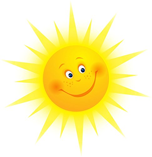 Vinilo decorativo pared Sol sonriente 31.75 cm