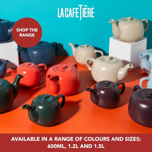 La Cafetière Ceramic Teapot, Latte, 600ml, Labelled