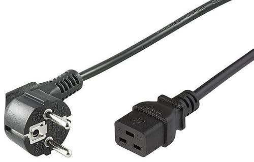 Image of MicroConnect PE07719005 power cable Black 0.5 m CEE7/7 C19 coupler