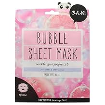 Oh K! Bubble Sheet Mask - Grapefruit - Korean Face Mask Sheet - Facial Skin Care Products - Clean Korean Skincare - Hydrating Face Sheets - 1 Pc
