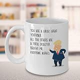 Tasse à café drôle de Youtuber, Donal Trump, cadeaux personnalisés personnalisés pour les spécialistes du marketing des médias sociaux, les créateurs de vidéos, les blogueurs virals, vous êtes génial