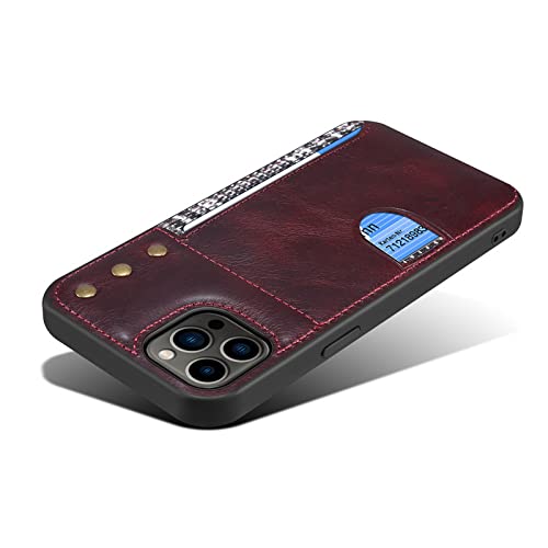 Étui iPhone 13 en cuir rouge vintage idéal pour vos sorties urbaines - 3